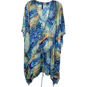 Vix Paula Hermany Printed Coverup Tunic Size Medium